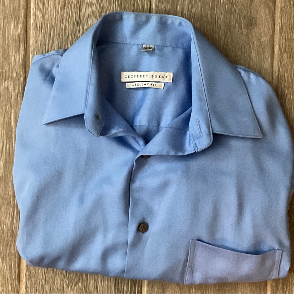 Geoffrey Beene Men's Light Blue Dress Shirt